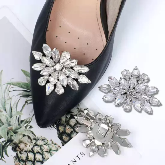 Charms Jewelry Shoes Buckles Rhinestone Shoe Clips Bridal Shoes Decoration