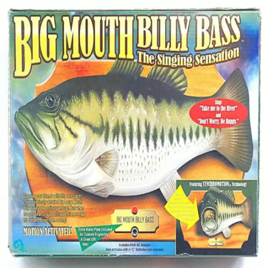 Vintage Big Mouth Billy Bass The Singing Sensation 1998 New Opened Original Box