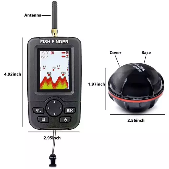 Wireless Sonar Fish Finder Underwater Depth Echo Sounder With Fishing Detector