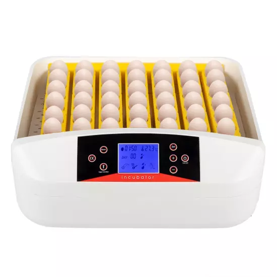 Digital Automatic Temperature Control 56 Eggs Incubator with Egg Candler 110V