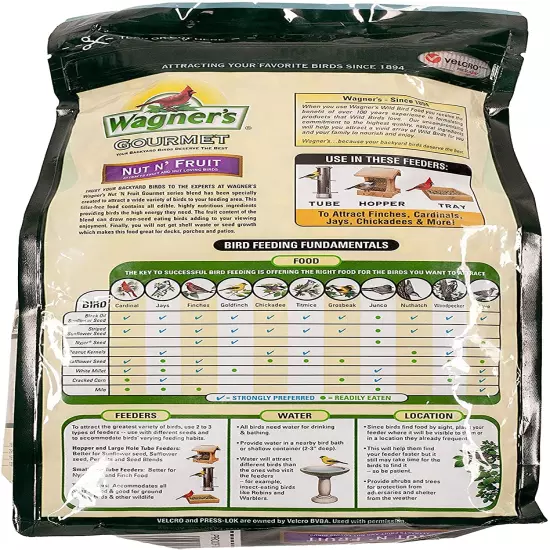 82072 Gourmet Nut & Fruit Wild Bird Food, 5 Pound (Pack of 1)