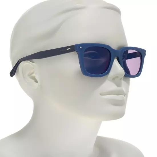 Fendi Square Sunglasses Blue 49-22-145mm Made in Italy w Case Sleek Unisex NWT 