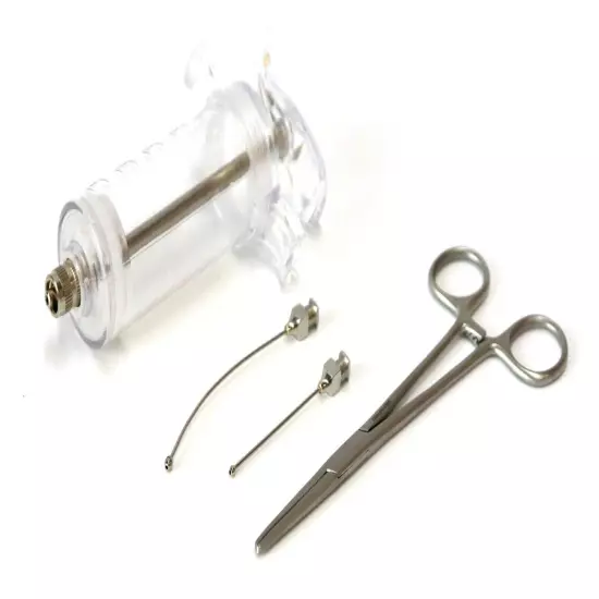 Bird Feeder Syringe Kit: Precision Feeding with Stainless Steel Tubing & Forceps