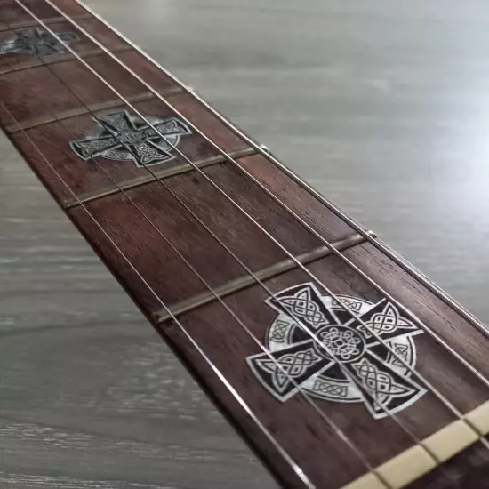 Celtic Cross Inlay Sticker Fretboard Set for guitar or bass