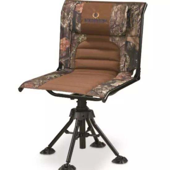 Hunting Chair Swivel Blind Seat Padded Mossy Oak Camping Outdoor Travel Hiking