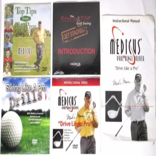 MEDICUS GOLF Top Tips, Swing Drills, Drive Like A Pro (DVD Set, 4 Discs) >NEW<