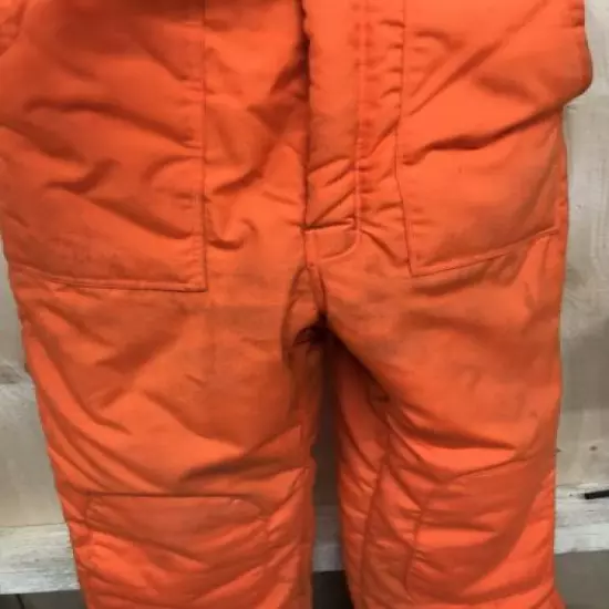 Winchester Snow Pants Men's L Blaze Orange Hunting Snowpants Used Reinforce Knee