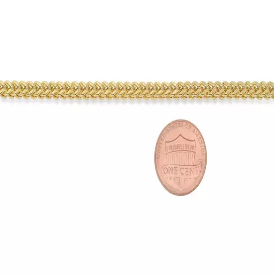 Brand New 10k Yellow Gold Franco Chain Necklace 1.5mm-6mm Sz 16"-40" Hollow