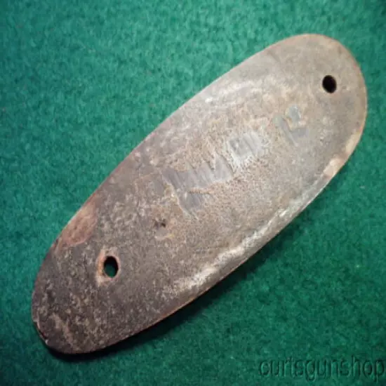 ANTIQUE FN BROWNING AUTOMATIC HORN SHOTGUN BUTT PLATE