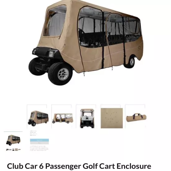 Universal Six Person Golf Cart Enclosure 