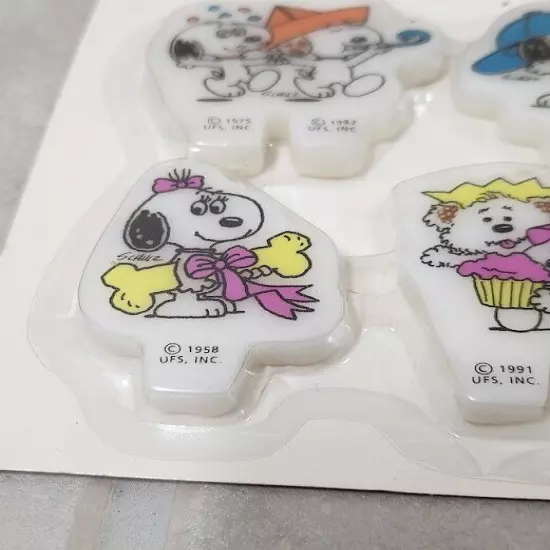 Vintage Peanuts Snoopy Belle Birthday Party Candle Set Toppers NEW Hallmark