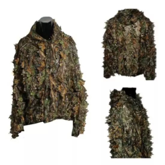 Outdoor Woodland Sniper Ghillie Suit Kit Cloak 3D Leaf Camouflage