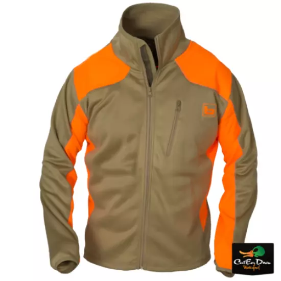 NEW BANDED GEAR UPLAND SOFT SHELL FULL ZIP JACKET BLAZE AND KHAKI