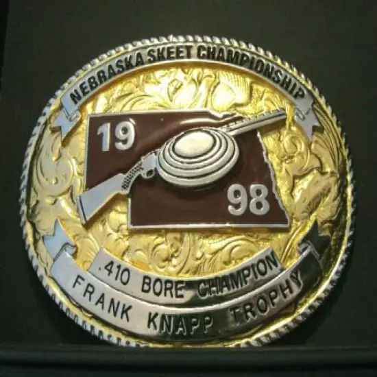 1998 Nebraska Skeet Shooting Championship .410 BORE KNAPP TROPHY Belt Buckle