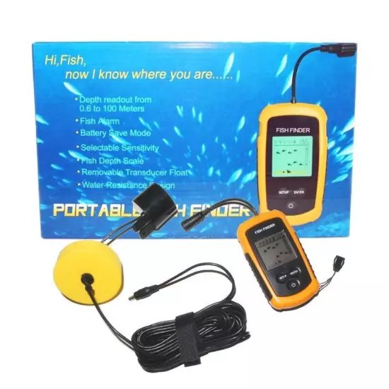 Ultrasonic Wired Fish Detector Radar Detection of Fish Shoal Sonar Fish Finder