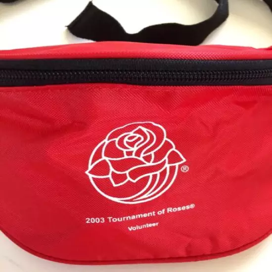 Unisex Red Nylon 2003 Tournament of Roses Fanny Pack Waist Pouch Bag Adjustable