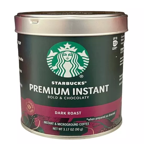 Starbucks Dark Roast Premium Instant & Microground Coffee 3.17 oz Exp. 9/25