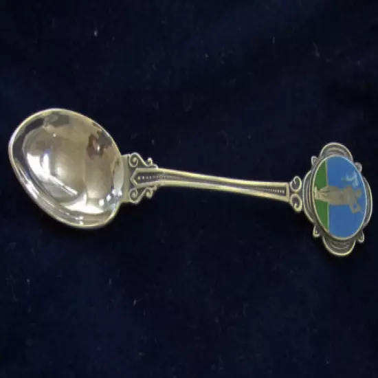 Antique Sterling Silver Apex Captain Spoon with golfer medallion, circa 1930