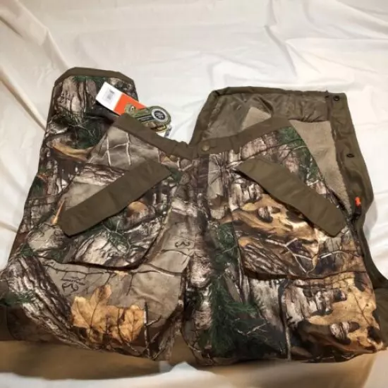 Drake Mens Sherpa Fleece Lined Storm Pants Green Camouflage Pockets XS New