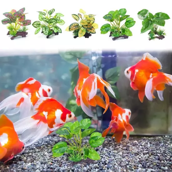 Artificial Water Plants Aquarium Silk Plastic Fish Tank Decorations L