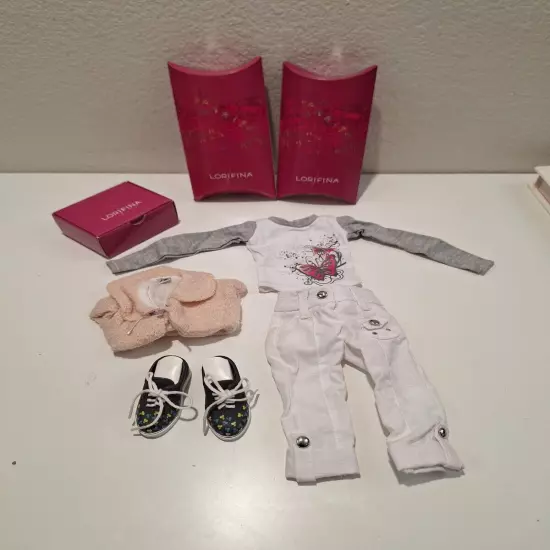 Lorifina Doll Outfit Shirt, Jacket, Pants And Shoes Set New Box Is Damaged 