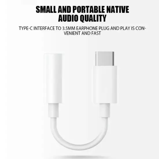 USB-C Type C to 3.5mm AUX Headphone Jack Adapter Lot For iPhone 15/Android Phone