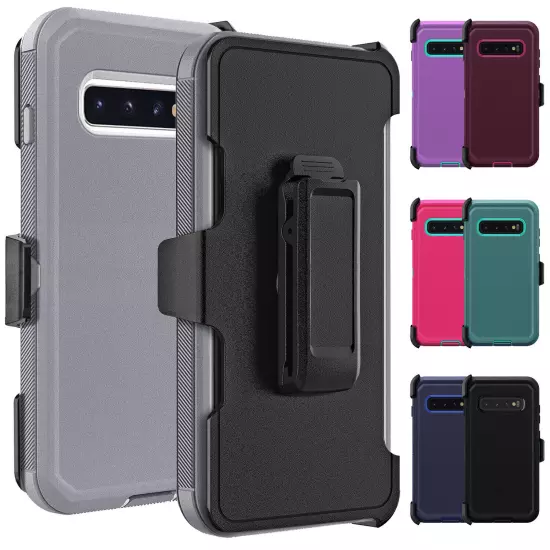 For Samsung Galaxy S10/S10+/S10e Heavy Duty Shockproof Case Cover + Belt Clip