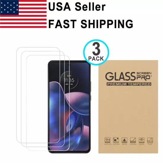 3PACK Tempered Glass For Motorola Moto Edge 2021 2022 2023/Edge+ 2023 5G UW