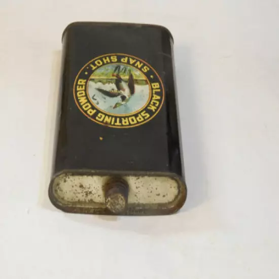 Vintage Snap Shot Powder Tin Black Sporting Powder Tin RARE CIL CANADA Large