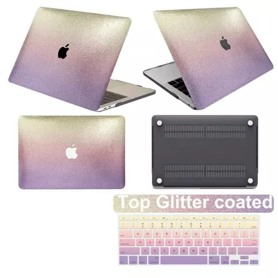 Shinny Glitter Rainbow Hard Case KB Cover For New Macbook Pro Air 11 13 14 15 16