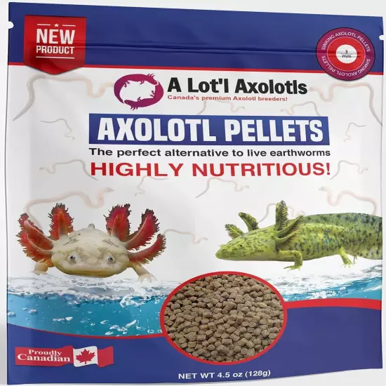 A Lot'l Axolotls - Axolotl Pellets - Carnivore Food - Sinking Fish Food - 250 g 