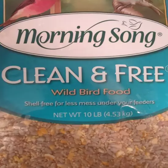 Morning Song Clean & Free Shell Free Wild Bird Food, Premium No Mess. BB 12/25