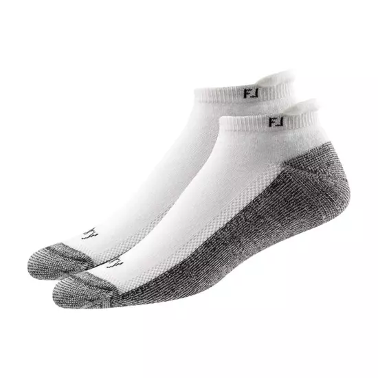 Footjoy Men's Prodry Roll Tab 2-Pack Socks White Size 7-12