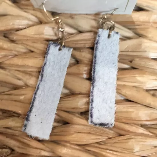 NEW Wesley and Co Handcrafted Leather Earrings