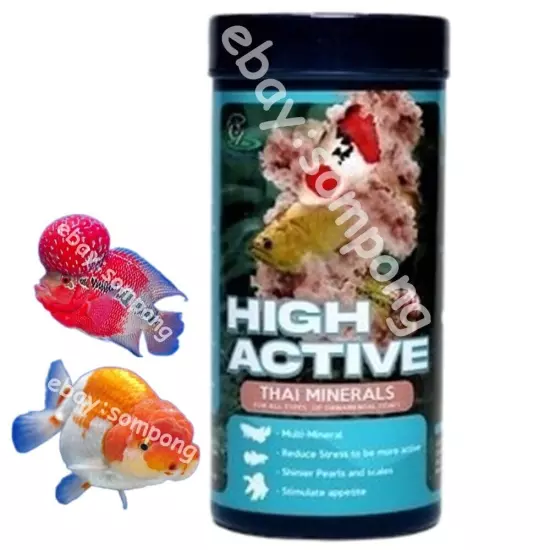 Fish Food Mineral High Active Cichlid Goldfish Competition Flowerhorn Betta 200g