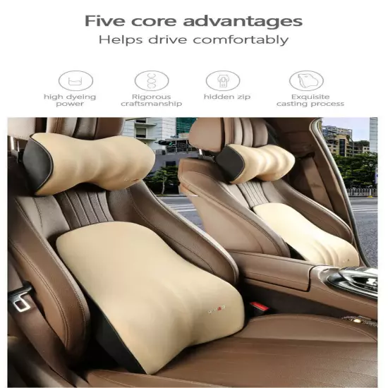 Car Driver Pillow Lumbar Support Back Cushion Car Seat Neck Pillow Auto Pillow