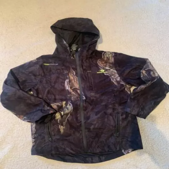 Mossy Oak Break-Up Eclipse Black Camo Hoodie Youth Large Hunting Zip-Up