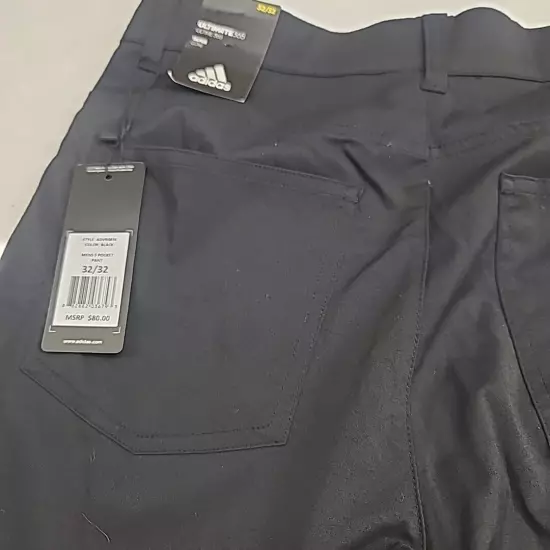 Adidas Ultimate 365 PGA Tiger Golf Pants Mens 32X32 Black New With Tags NWT