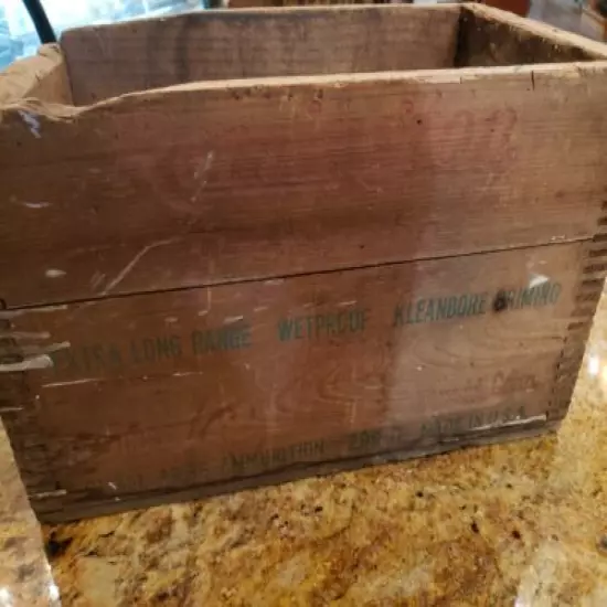 Vintage Remington Wood Wooden Box Crate Ammo Express Extra Long Range Primitive 