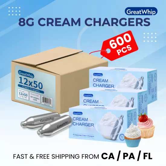 CREAM CHARGERS 600 1200 1800 300 - GreatWhip Ultra Pure Clean BEST PRICE SALE