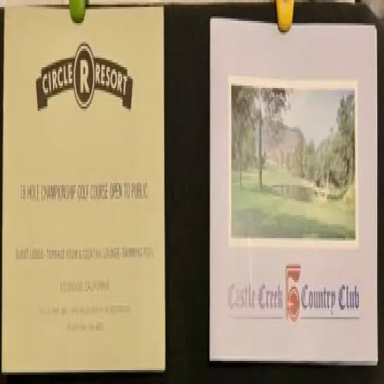  Rare! Circle R Resort & Castle Creek CC, Escondido, CA Golf Scorecards!