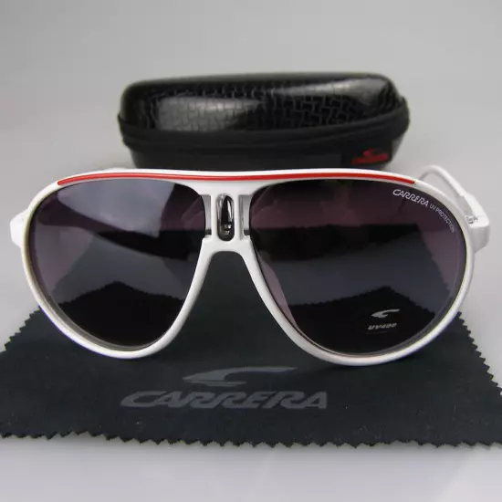 New Men's Women's Retro Outdoor Matte Black Sunglasses Carrera Glasses+Box C01