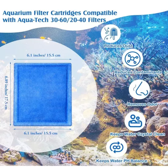 Aqua-Tech EZ-Change Aquarium Filter #3 Cartridge For 20-40/30-60 Filters 24-PCS