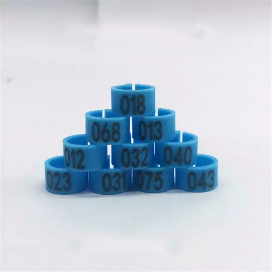 100Pcs/set 10mm Bird Rings Leg Bands For Pigeon Parrot Clip Rings Number 1-100