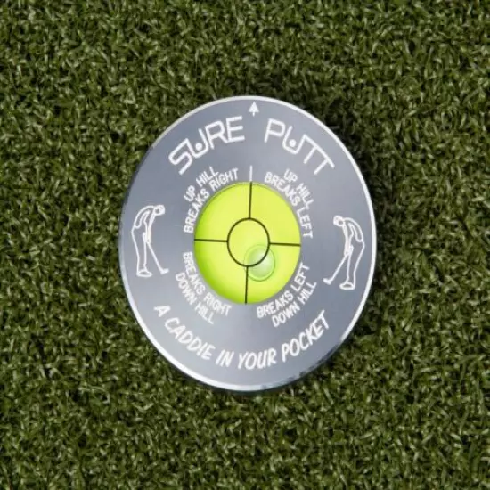 Sure Putt Pro Golf Putting Aid - Gunmetal - Learn to Read Greens & Lower Scores!