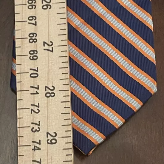 U.S Polo Assn. Blue Orange Hand Made 100% Polyester Men’s Neck Tie Made In China