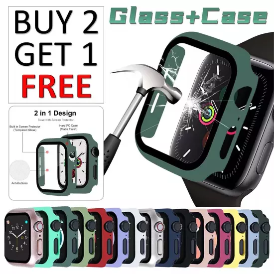 For Apple Watch Series Ultra 7 6 5 4 SE 44/45/49mm Case Cover Screen Protector