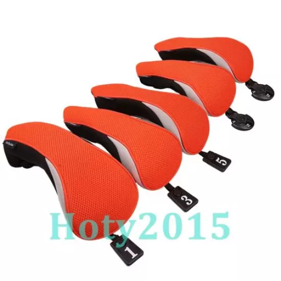 5pcs 1 3 5 UT Covers Golf Club Driver Fairway Wood Hybrid Head Cover set