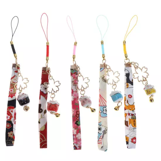 Phone Strap Lanyards Daisy Flower Cat Bell Mobile Phone Hang Rope Charm DecoB_tu