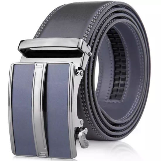 Microfiber Leather Mens Ratchet Belt Belts For Men Adjustable Automatic Buckle